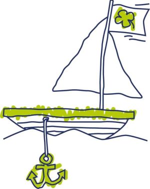 Expeditie boot met anker