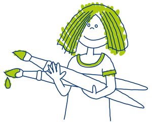 T Klein Geluk ill creatief meisje